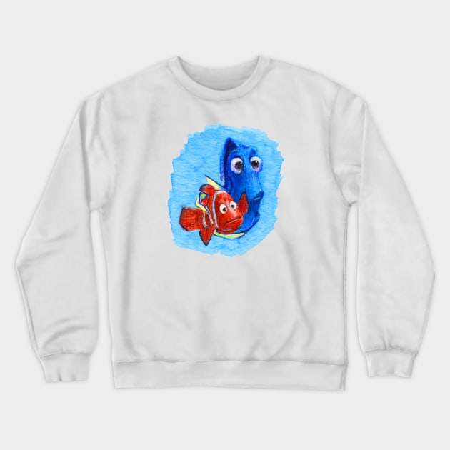 Marlin and Dory Crewneck Sweatshirt by Kenny Routt